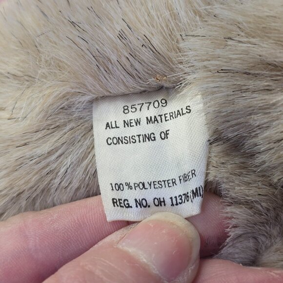 Vintage Kitten Plush Pink Dress Bow Stuffed Animal Toy Cat Kitty Ruffles 13 inch - Picture 10 of 13